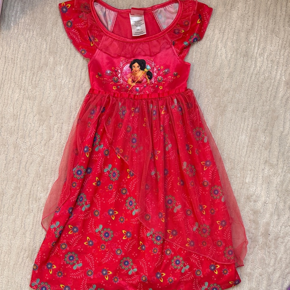 Disney Elena of Avalor Red Floral Princess Nightgown
